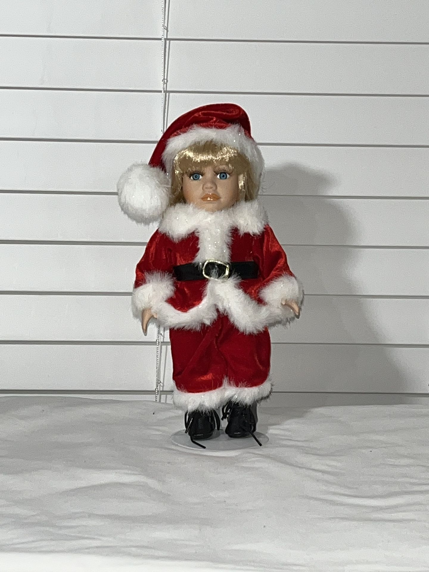 Christmas porcelain doll