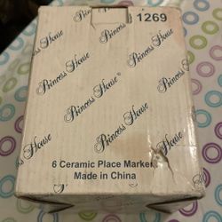 Princess House  Six Ceramic Plate Marker