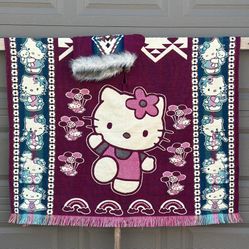 Hello Kitty And Kuromi Warm Winter Panchos For Teens And Adults