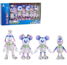 Disney 50th Anniversary Space Mountain Plush Set - Mickey, Minnie, Donald, Goofy - Limited Edition