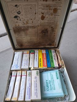Vintage Metal First Aid Kit - Pac-Kit 16-Unit Industrial Box with Contents