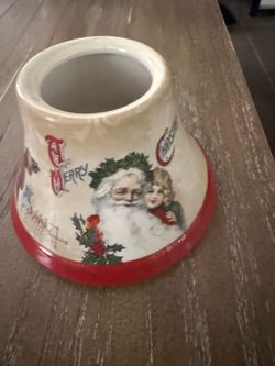 Yankee candle Ceramic Christmas Candle Jar Shade $10