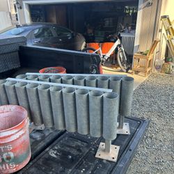 (2) BAT RACKS MANUFACTURED 4 1/2” galvanized steel