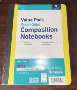 New Composition Notebooks Value Pack