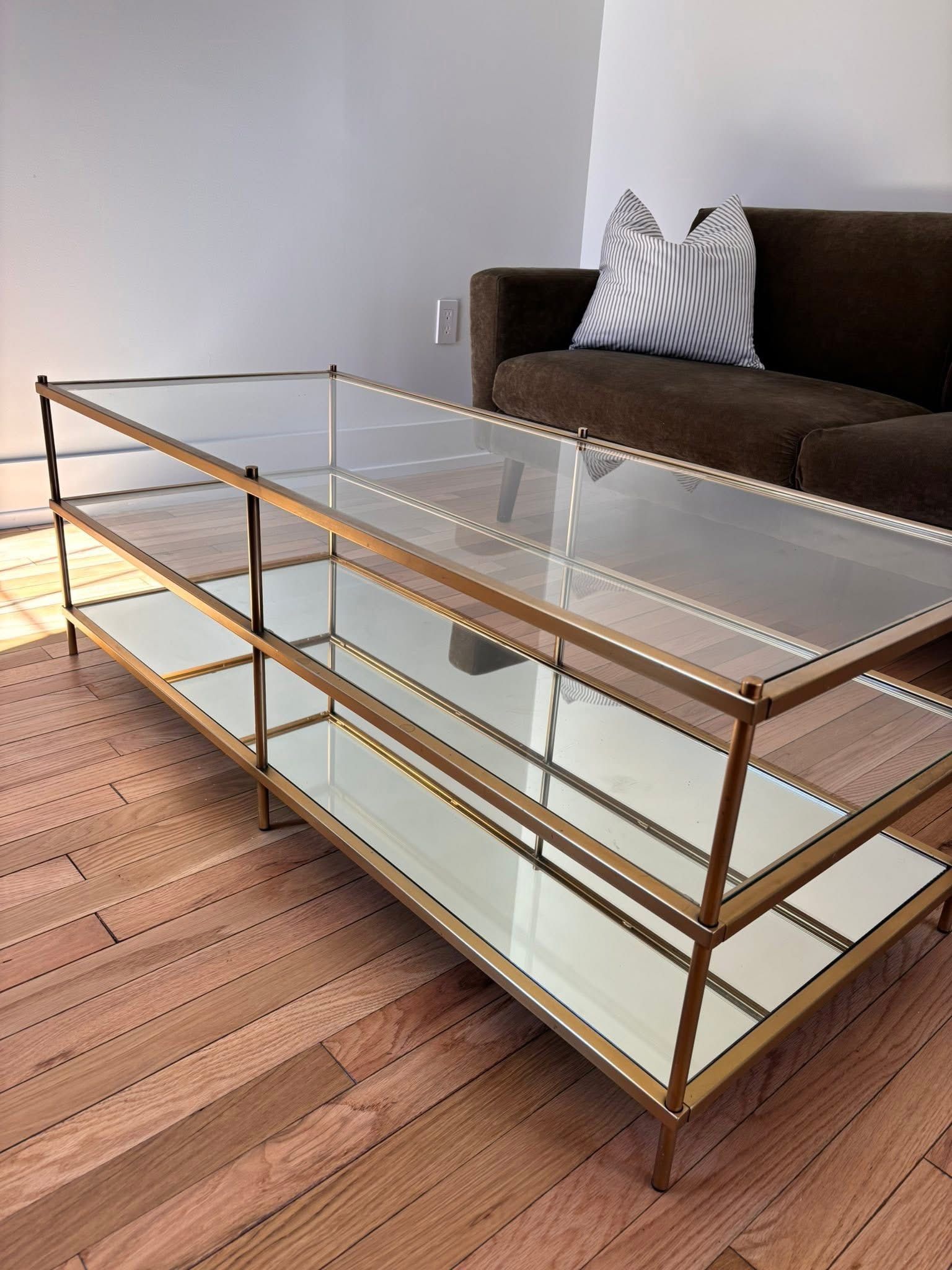 Gold and Glass Coffee Table