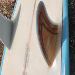 Vintage 7ft 5in Twin Fin Fish Surfboard
