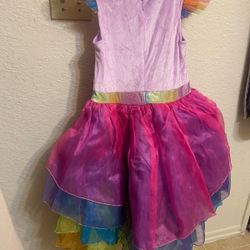 Unicorn Rainbow With Tutu And Wings 4-6 Kids