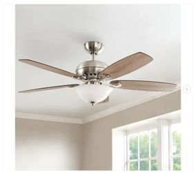 Hampton Bay Southwind II 52 in. Indoor LED Brushed Nickel Ceiling Fan - New