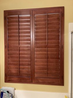 Walnut Plantation shutters