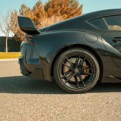 A90 Supra Stock Tires Powder Coated Black Michelin Tires