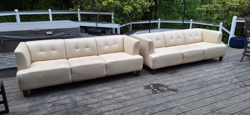 FREE Cream Leather Couches