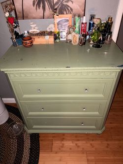 Green Painted 3-Drawer Dresser - NEED GONE ASAP