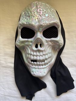 Iridescent Skull Halloween Costume Mask