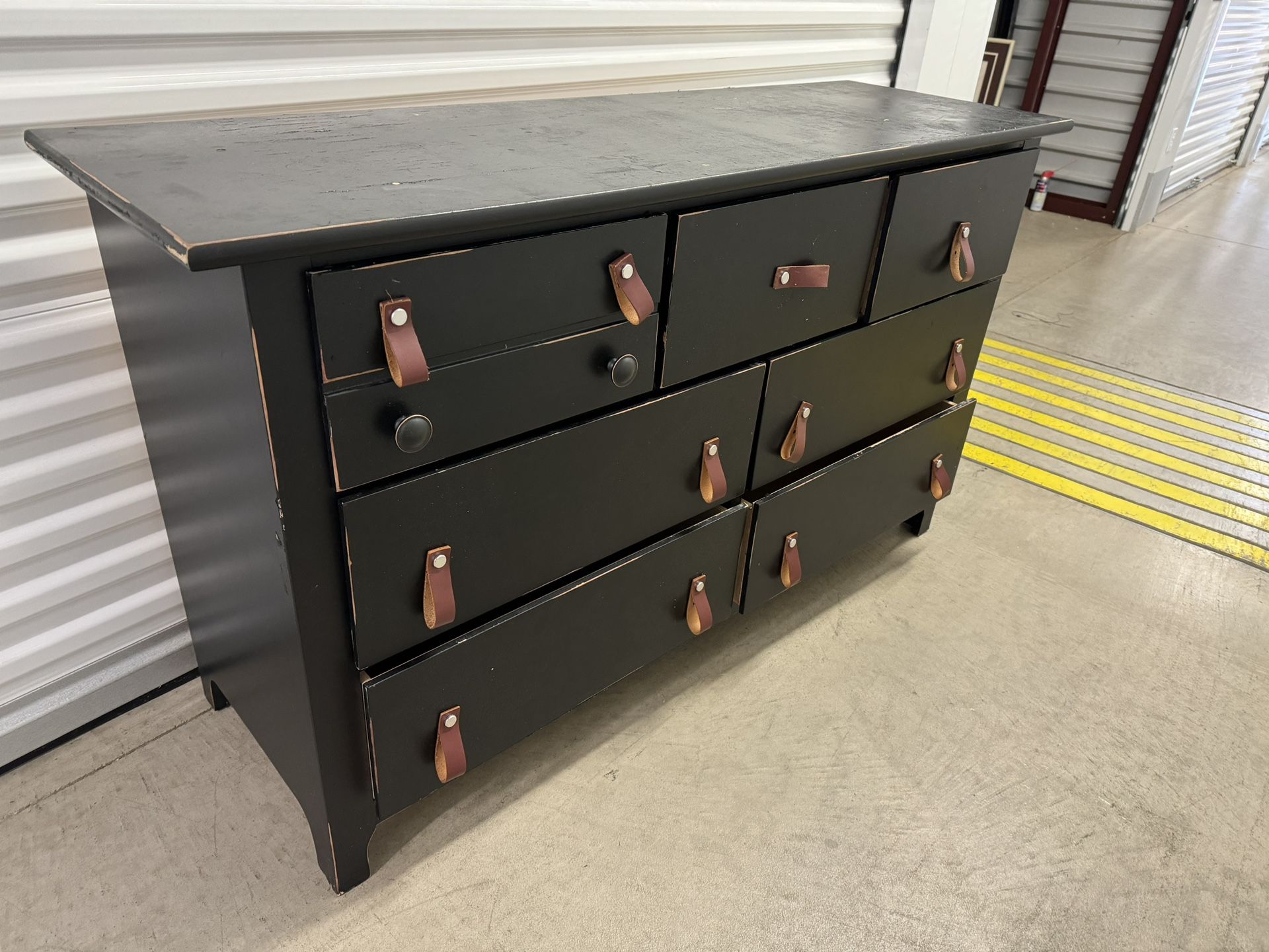Stanley 7 Drawer Dresser Black
