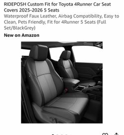 RIDEPOSH Toyota 4Runner Seat Covers Full Set