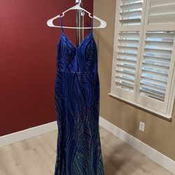 Royal Blue Elegant Party Prom Dress