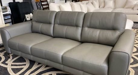 New top grain genuine leather couch / free delivery