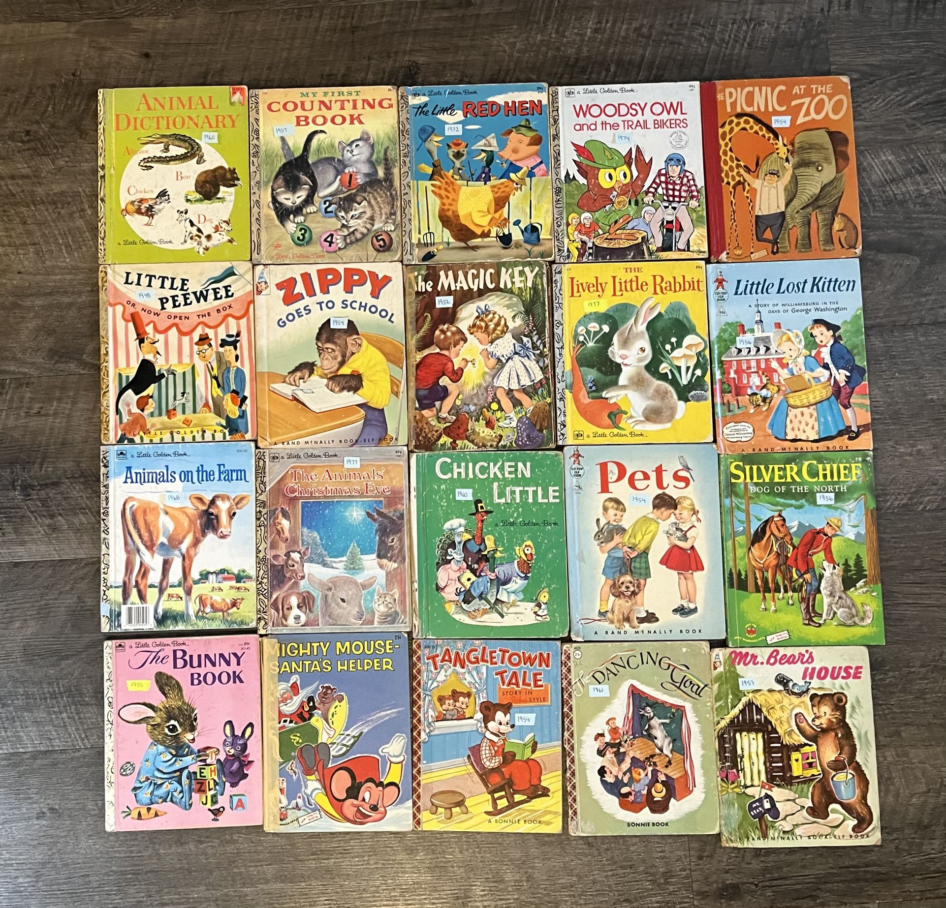 LITTLE GOLDEN BOOKS ~LOT OF 20 VINTAGE HARDCOVER BOOKS~