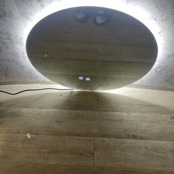 ✨ 24” Round LED Vanity Mirror – Anti-Fog & Dimmable Color Temp ✨