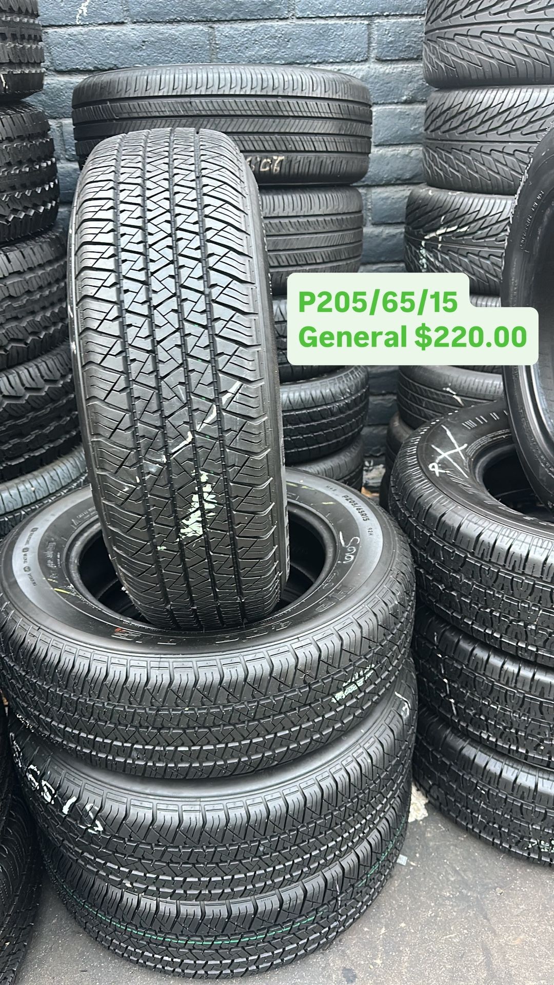 205/65/15 General Semi New All Four 98 % TREAD LIFE | ❗Ask For Availability / Pregunta Por Disponibilidad ❗|