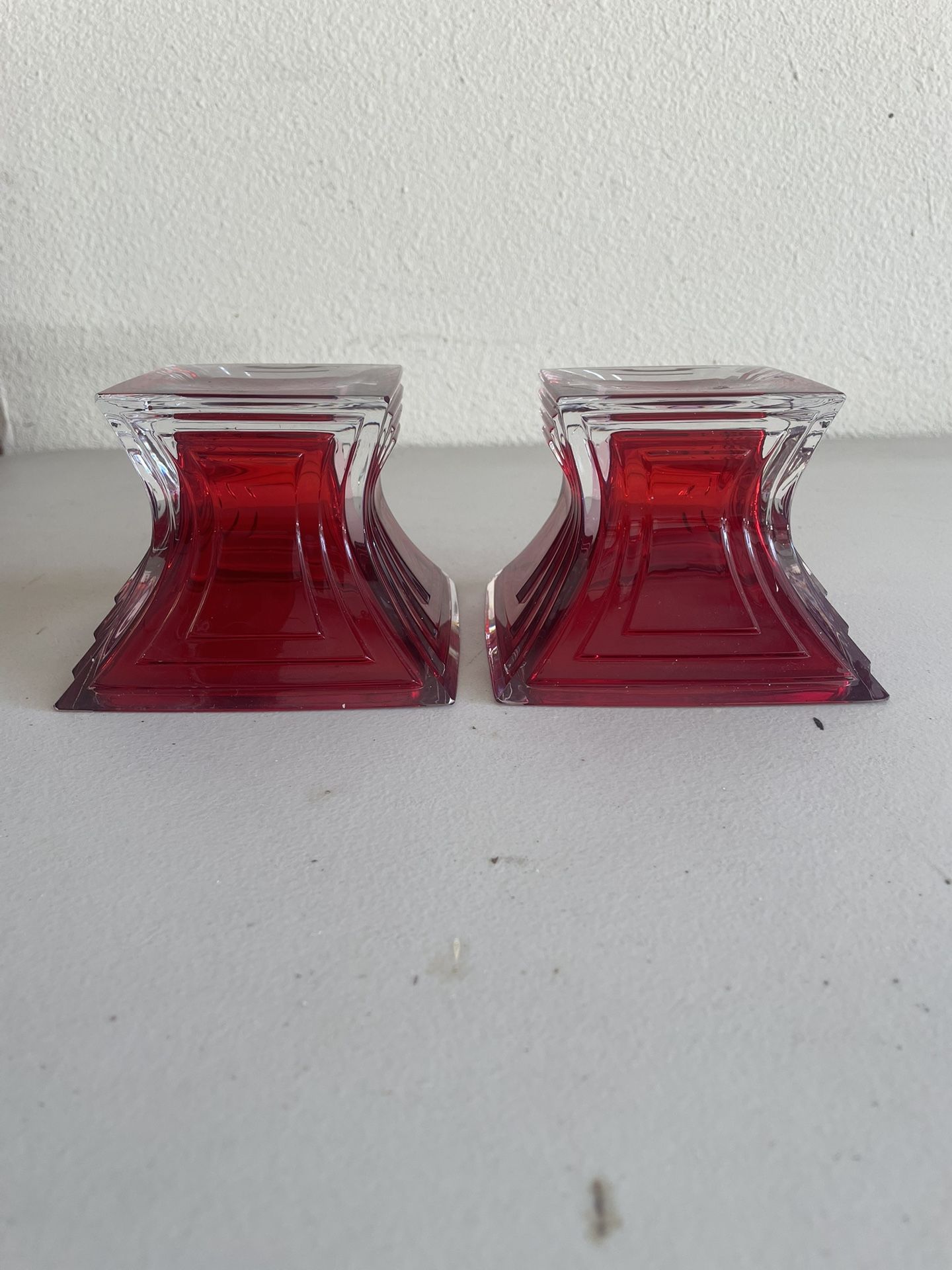 2-glass Candle Holders
