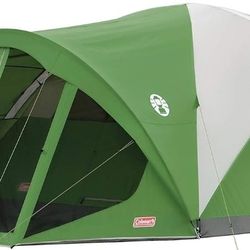 Coleman Evanston Screened Camping Tent, 6/8 Person Weatherproof Tent with Roomy Interior Includes Rainfly, Carry Bag, Easy Setup and Screened-In Porch