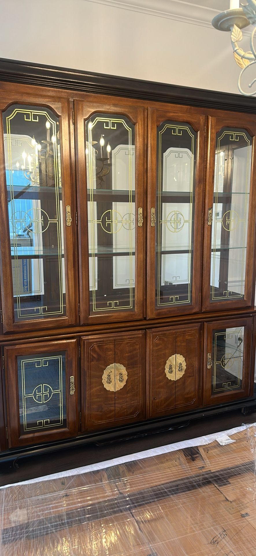 Free China Cabinet With Hutch - two Pieces