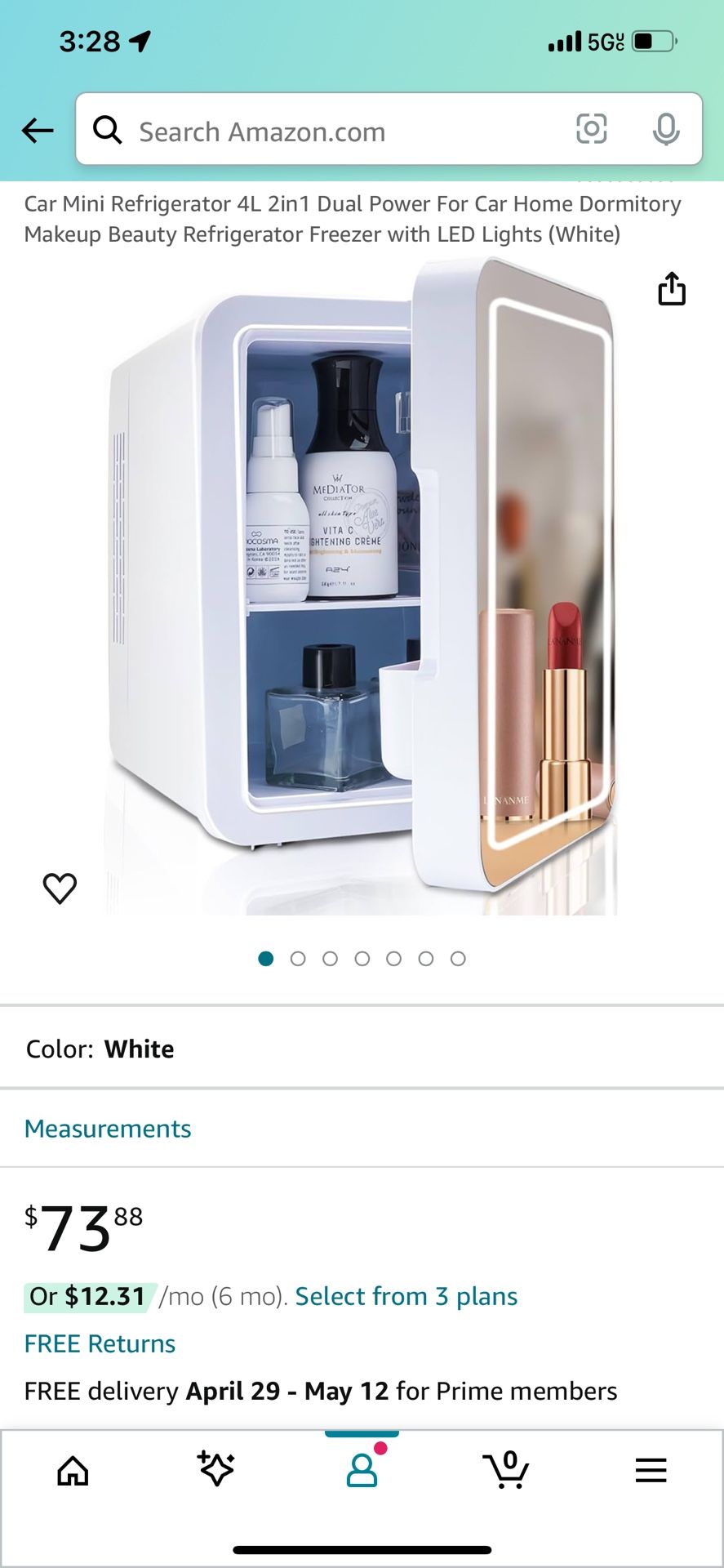 Mini Mirrored fridge