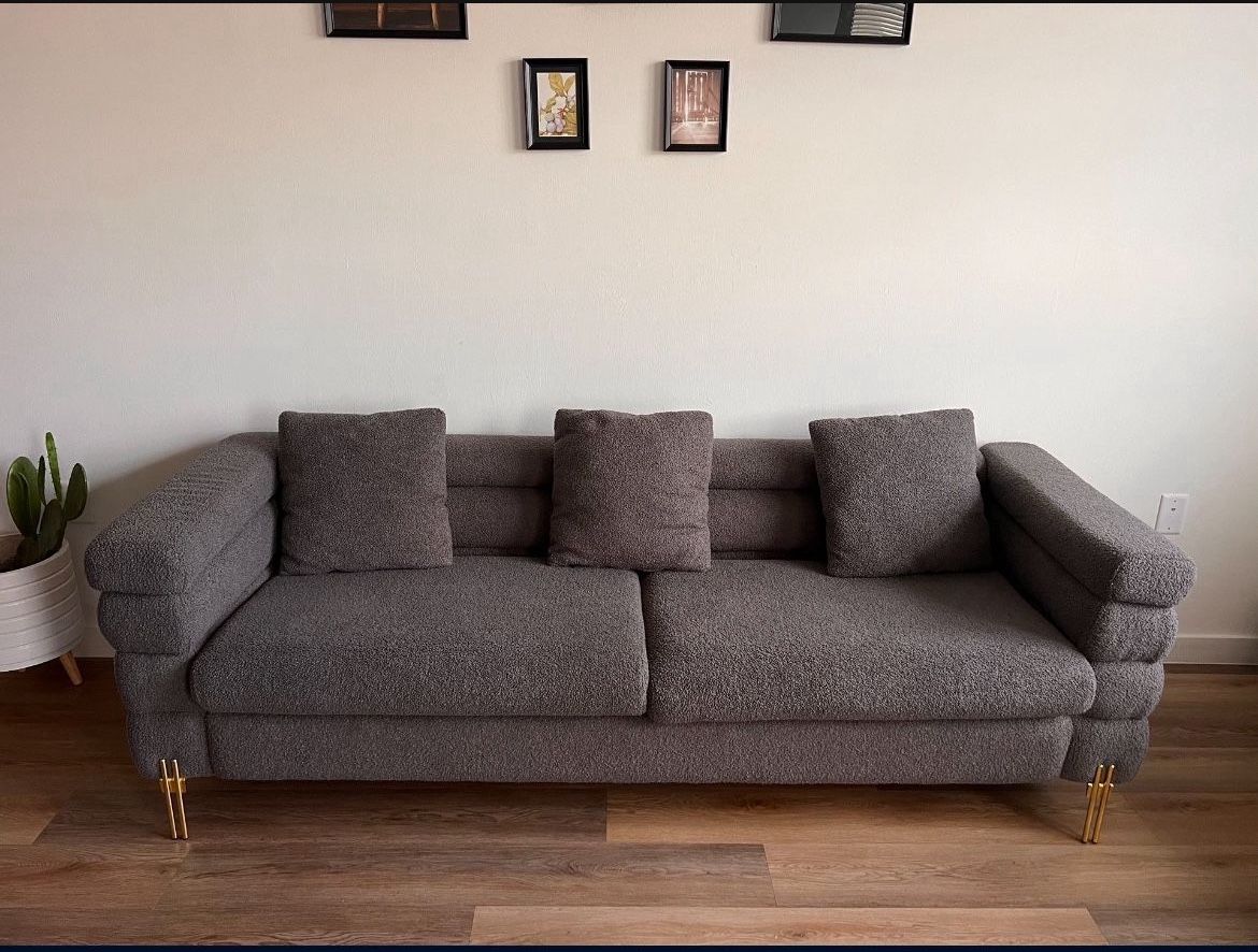 Grey 3 Seats Sofa 