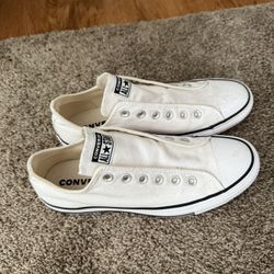 Womens White Slip On Converse