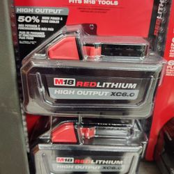 Milwaukee 6.0ah Batteries High Out Put 2 Pack 