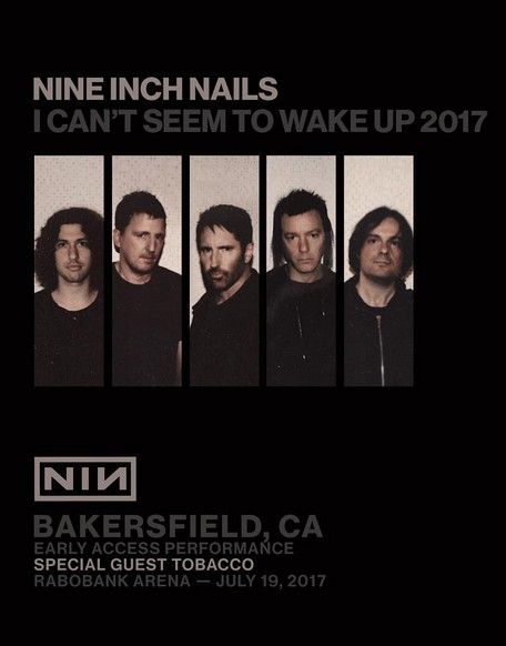 Nine Inch Nails poster with frame 2017 rare limited nin rock metal alternative band industrial