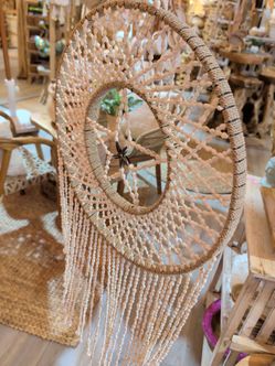 Large Seashell Dream Catcher Wall Hanging