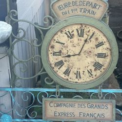 Clock Heavy Decor French Iron Heavy 