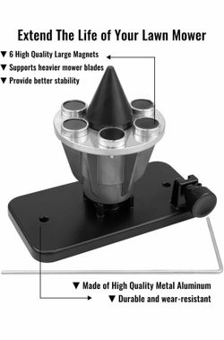 Magnetic Wall Mount Lawn Mower Blade Balancer For 42-047 Professional New