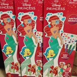 Brand New Disney Princess Color And Sticker Stand Up Character Stands Over 3 Ft Tall $7 Each