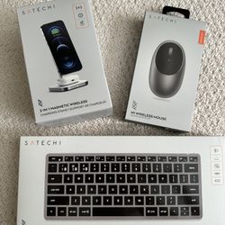 Satechi Wireless Keyboard, Mouse, and Charging Stand