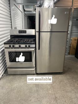 SET 30”WIDTH GAS RANGE REFRIGERATOR AVAILABLE