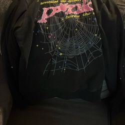 worn sp5der hoodie