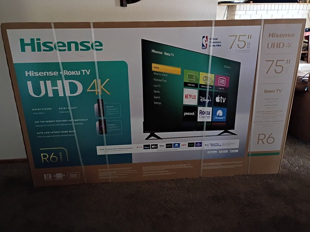 Hisense 75in 4K HDR10 TV New In Box