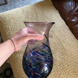 Blown glass vase