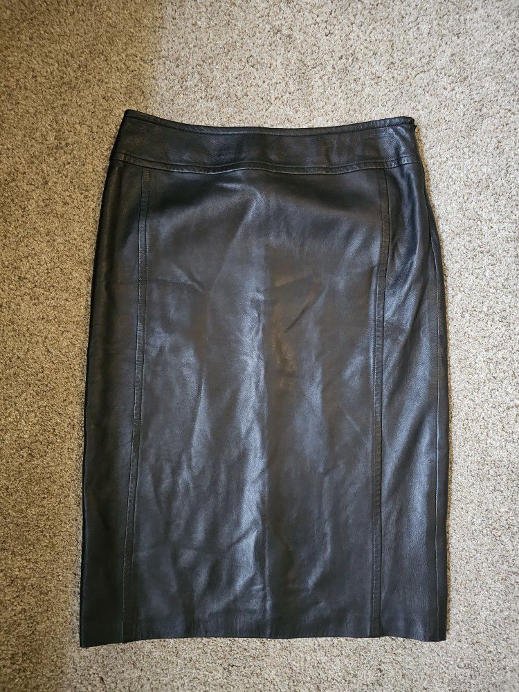 Michael Kors Leather Pencil Skirt Size 4