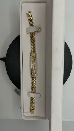 BRAND NEW 14KY 2.38CTW Channel Set ID Bracelet