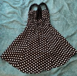 Forever 21 B&W Polka Dot Dress with Black Poodle Blazer - Size S