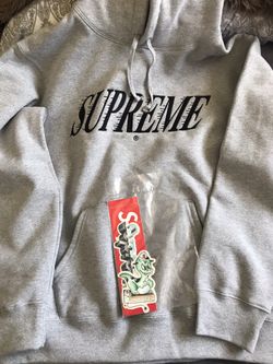 Supreme Gray Hoodie 100% Authentic sz M
