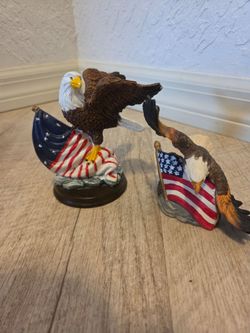 2 American Eagle Figurines