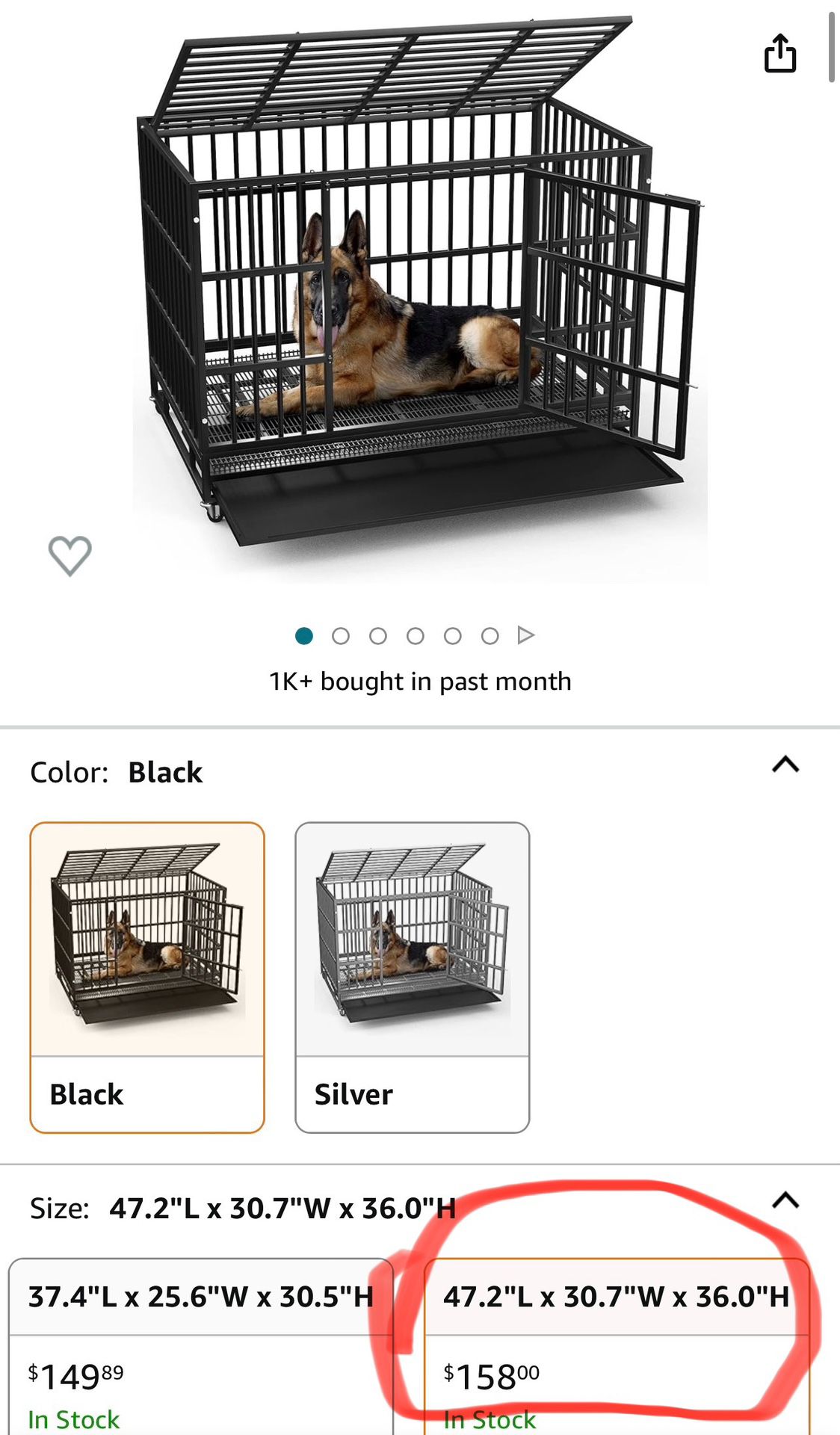 Dog Crate! $80!