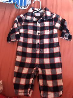 Gymboree plaid baby onesie size 3-6 months