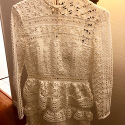 Stunning white lace Self Portrait UK brand dress