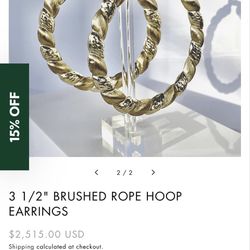 10k Gold Extra Large Hoop Earrings 